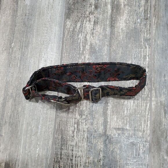 Satin 2" Dragon Martingale Dog Collar Handmade Adjustable 10.5" Max Cool! 225 - Picture 4 of 5